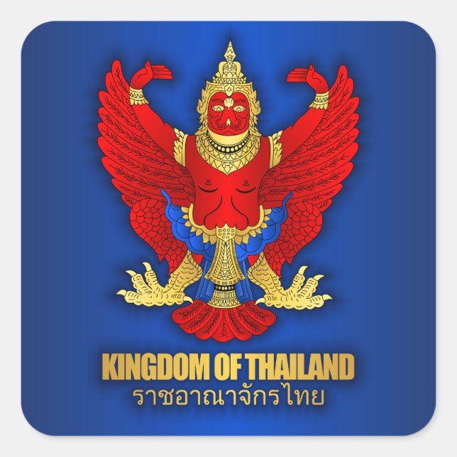 Pegatina Cuadrada Aparato "Thai COA" (Anverso)