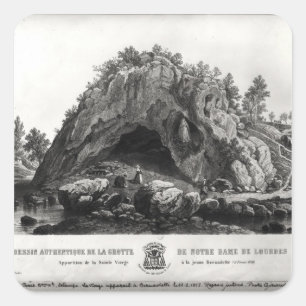 Pegatina Cuadrada Aparición de la Virgen María