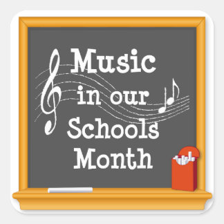 Pegatina Cuadrada Apegate a tu música