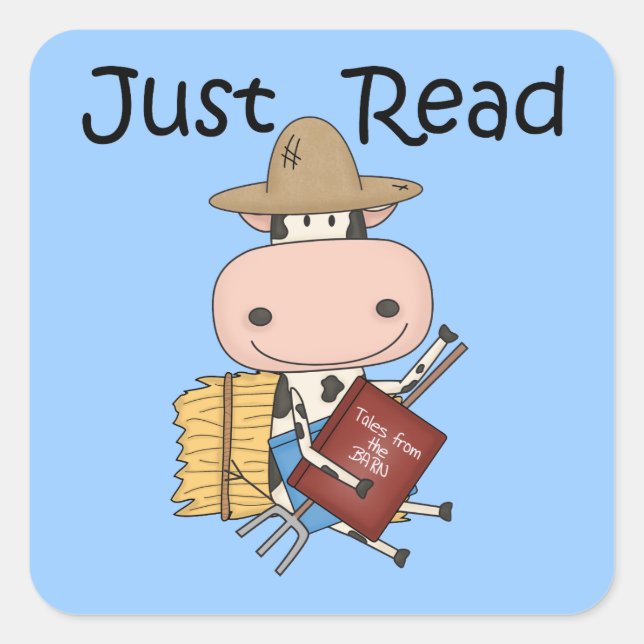 Pegatina Cuadrada Apenas leído (Anverso)