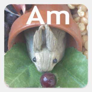 Pegatina Cuadrada Aperitivo de conejo