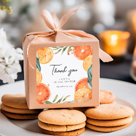 Pegatina Cuadrada Aperol Spritz Watercolor Bridal Shower