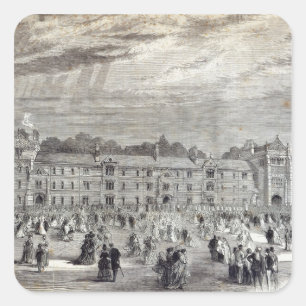 Pegatina Cuadrada Apertura del Keble College, Oxford