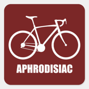Pegatina Cuadrada Aphrodisiac en bicicleta