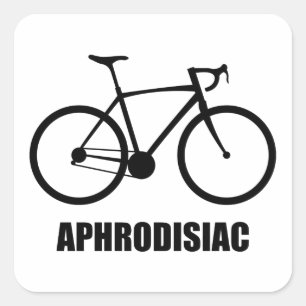 Pegatina Cuadrada Aphrodisiac en bicicleta