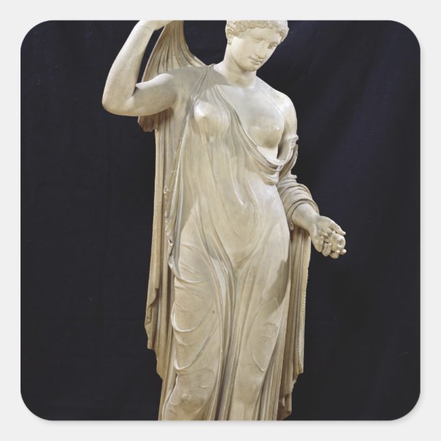Pegatina Cuadrada Aphrodite Genetrix, copia romana (Anverso)