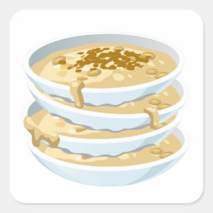 Pegatina Cuadrada Aplejor de comida de Glitch