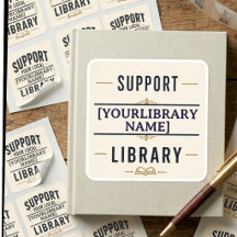 Apoya a tu Biblioteca – Diseño de nombre personali