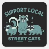 Apoya al gato callejero local mapache zarigüeya di