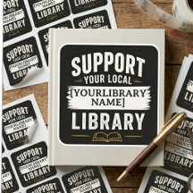 Apoya tu biblioteca – Diseño de nombre personaliza