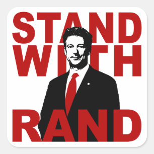 Pegatina Cuadrada Apoyar con rand