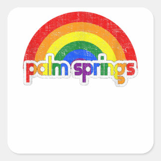 Pegatina Cuadrada Apoyo al Orgullo Gay de Palm Springs