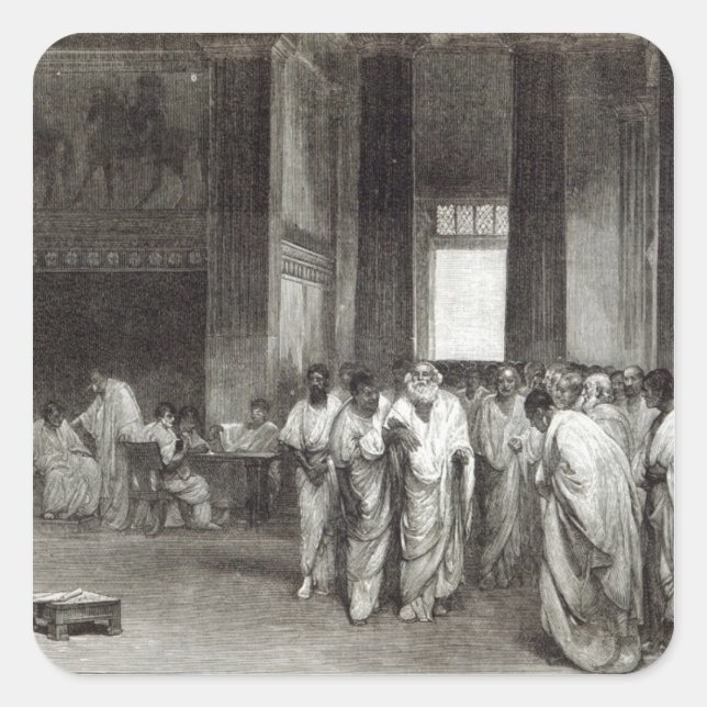 Pegatina Cuadrada Appius Claudius (Anverso)