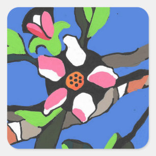 Pegatina Cuadrada Apple Blossom Stickerr