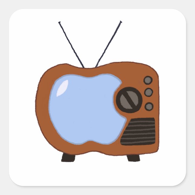 Pegatina Cuadrada Apple TV (Anverso)