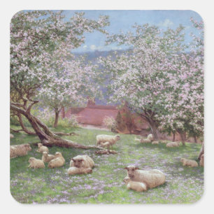 Pegatina Cuadrada Appleblossom