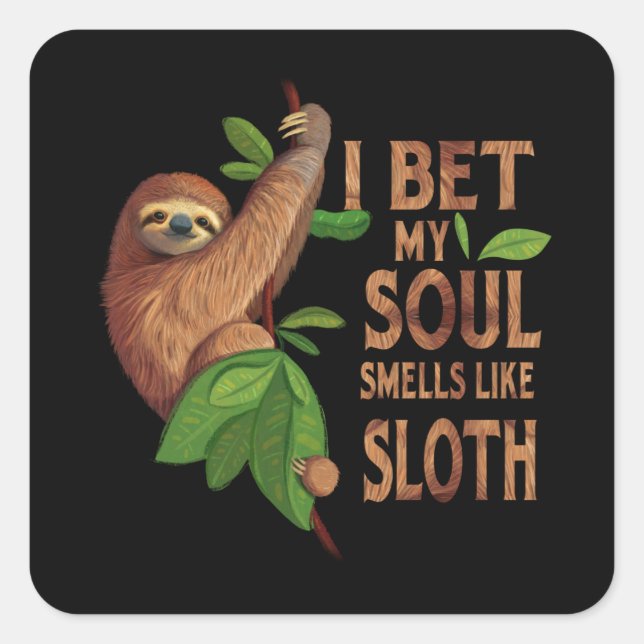 Pegatina Cuadrada Apuesto A Que A Mi Alma Le Gustan Las Palabras De  (Anverso)