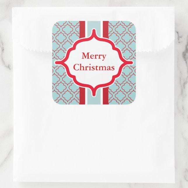 Pegatina Cuadrada Aqua Christmas Stickers (Bolso)