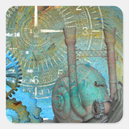 Pegatina Cuadrada Aqua Steam Snail Traveller