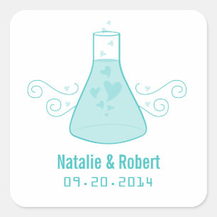 Pegatina Cuadrada Aqua Sweet Chemistry Wedkers