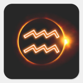 Pegatina Cuadrada Aquarius