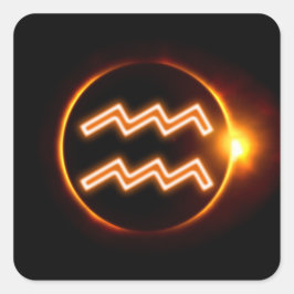 Pegatina Cuadrada Aquarius