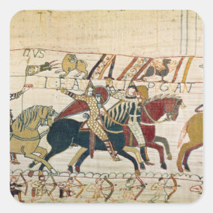 Pegatina Cuadrada Aquí los franceses están luchando