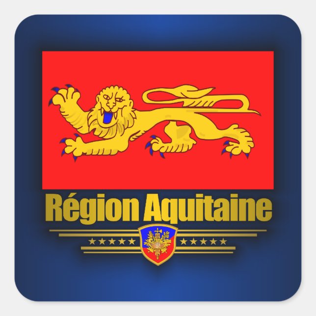 Pegatina Cuadrada Aquitania (Anverso)