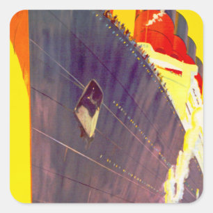 Pegatina Cuadrada Aquitania Saliendo