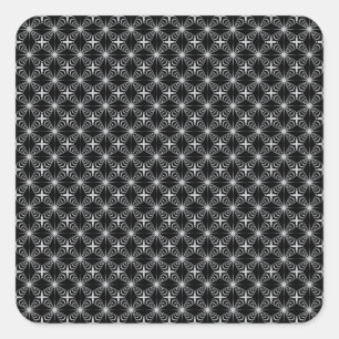 Pegatina Cuadrada Arabesco sobre gris