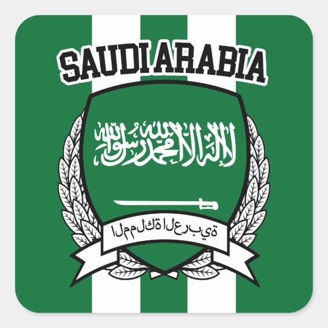 Pegatina Cuadrada Arabia Saudita (Anverso)