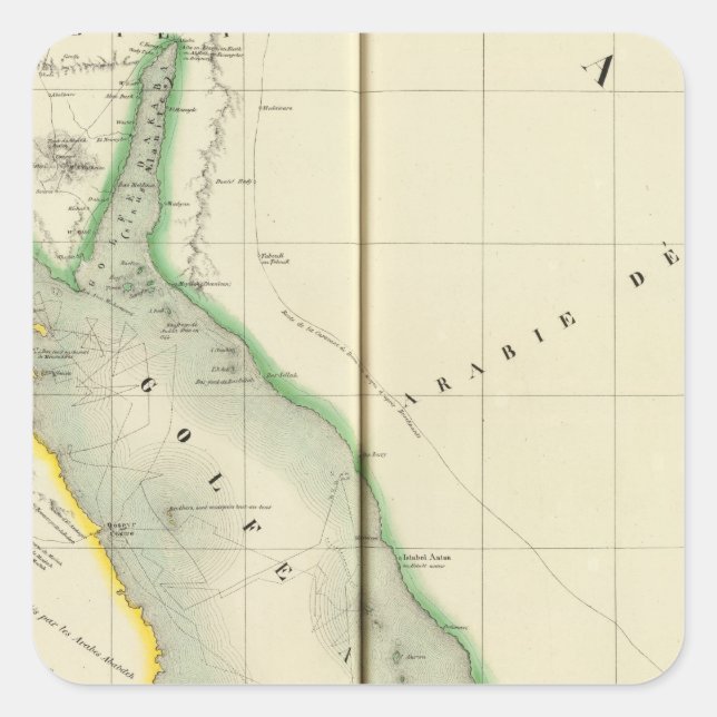 Pegatina Cuadrada Arabia Saudita, Asia 77 (Anverso)