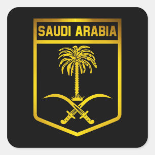 Pegatina Cuadrada Arabia Saudita Emblema