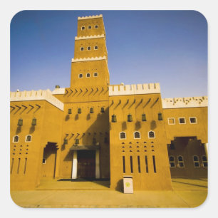 Pegatina Cuadrada Arabia Saudita, Riyad, Mezquita de Al Diriya