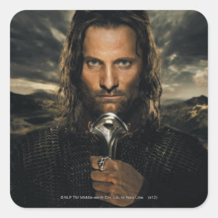 Pegatina Cuadrada Aragorn Sword Down
