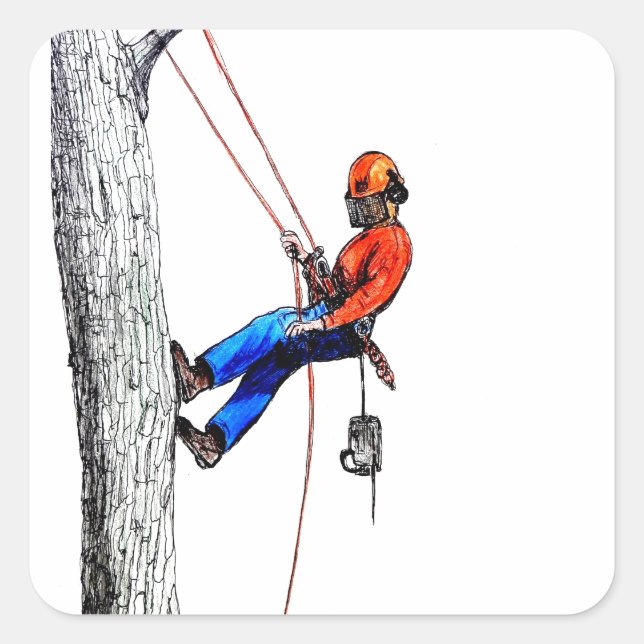 Pegatina Cuadrada Árbitro cirujano Forester (Anverso)