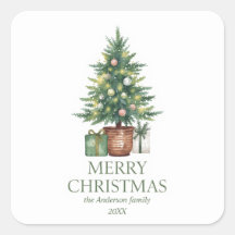 Árbol de navidad de acuarela rústica no foto