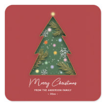 Árbol de Navidad elegante y festivo con corte de p