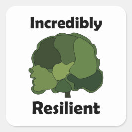 Pegatina Cuadrada Árbol de Sicómoro Increíblemente Resiliente Inspir