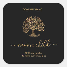 Pegatina Cuadrada Árbol de vida