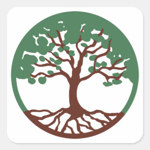 Pegatina Cuadrada Árbol de vida