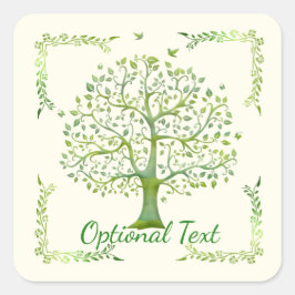 Pegatina Cuadrada Árbol de vida