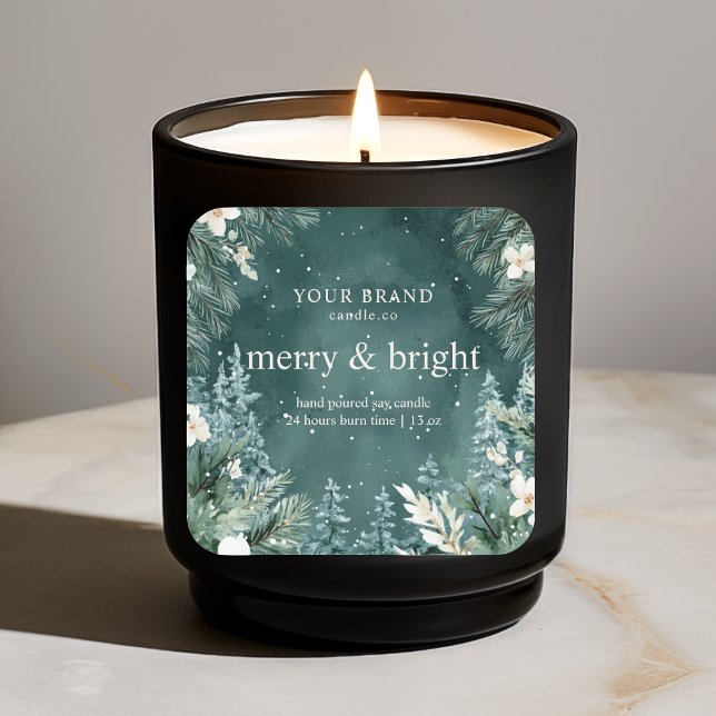 Pegatina Cuadrada "Árbol verde acuático" (Subido por el creador)