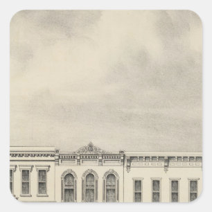 Pegatina Cuadrada Arbolado principal 2 del St