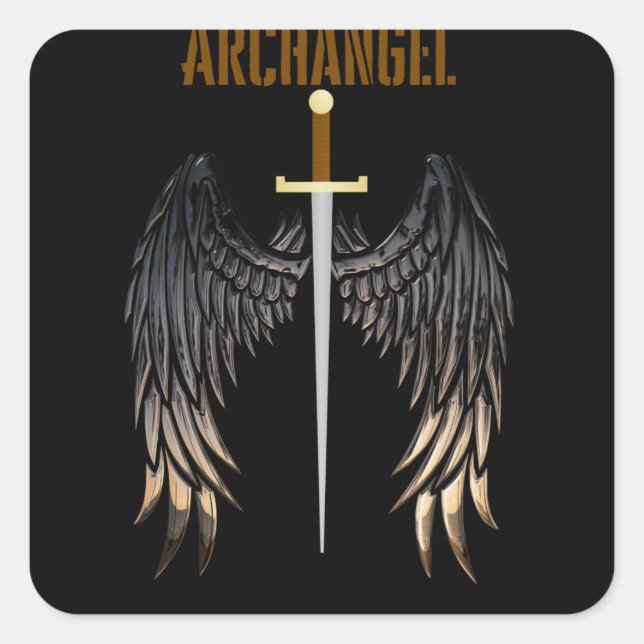 PEGATINA CUADRADA ARCHANGEL SWORD (Anverso)