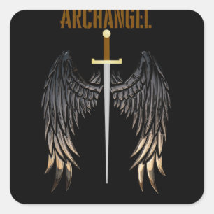 PEGATINA CUADRADA ARCHANGEL SWORD