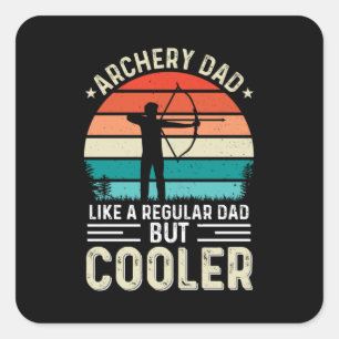 Pegatina Cuadrada Archery Dad