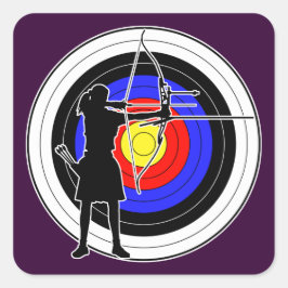 Pegatina Cuadrada Archery & target 02