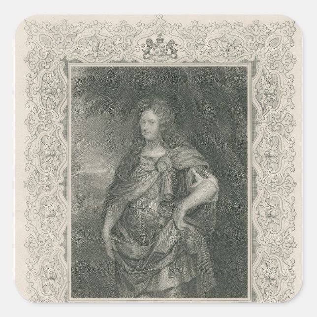 Pegatina Cuadrada Archibald Campbell (Anverso)