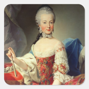 Pegatina Cuadrada Archiduquesa Maria Amalia Habsburgo-Lothringen